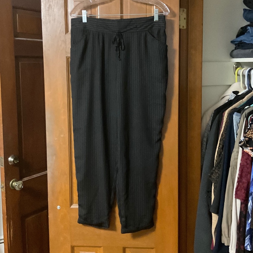 Maurices Pin Stripe Soft Ankle Pants